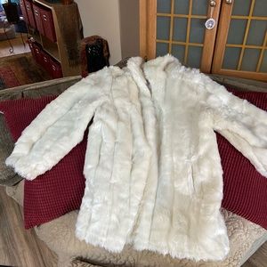 NBW White Faux Fur Coat.